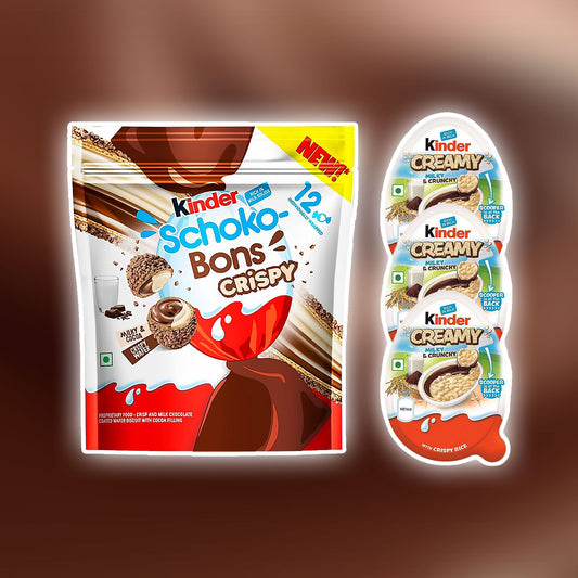1x Schoko Bons Crispy 67,2g & 3x Kinder Creamy Bundle
